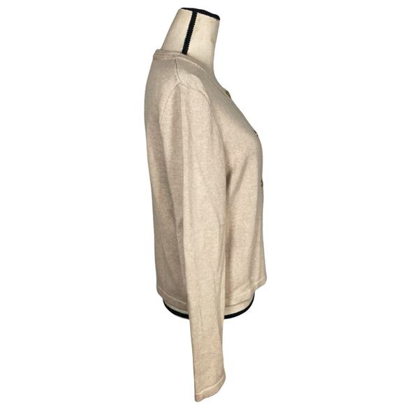 J. Crew Cotton-blend Cardigan Sweater Lady Jacket in Heather Mushroom   Size: M - Picture 4 of 6